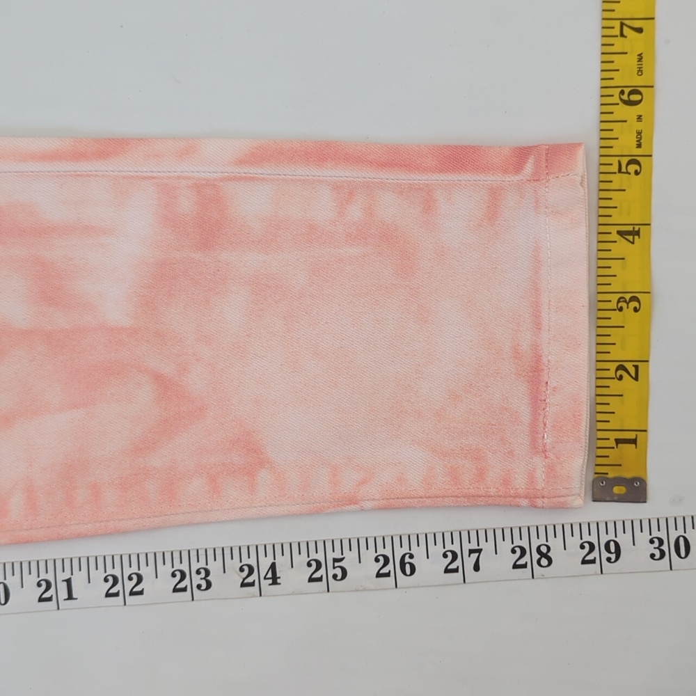 NWT Levi's Tie Dye 535 Denim Legging Junior 9 W29 Salmon Pink Coral Pockets Y2K - Picture 14 of 15